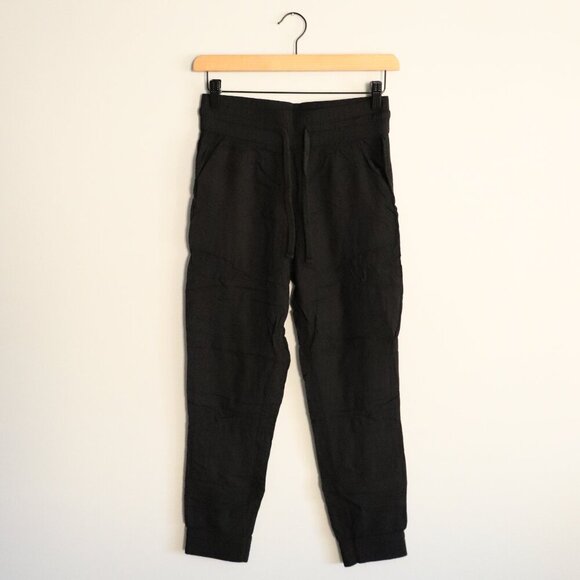 TNA Women's Sz XS Black Straight Leg Pull On Stretch Pocket Casual Lounge Pants - Picture 1 of 11
